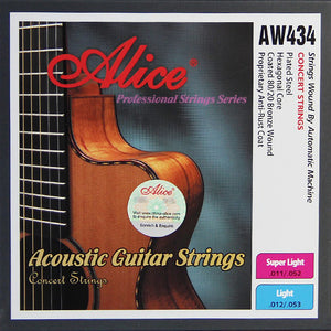 Cuerdas ALICE guitarra acústica metal AW434 11 - 52