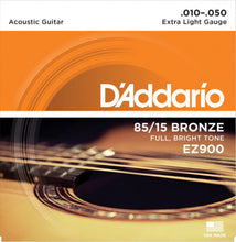 Cargar imagen en el visor de la galería, Cuerdas D&#39;ADDARIO guitarra acústica metal EZ900 10 - 50
