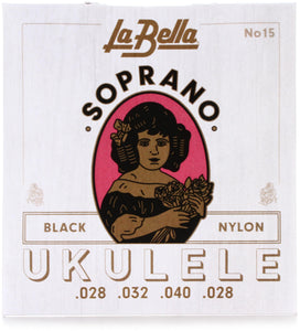 Cuerdas LA BELLA ukelele soprano black nylon No15