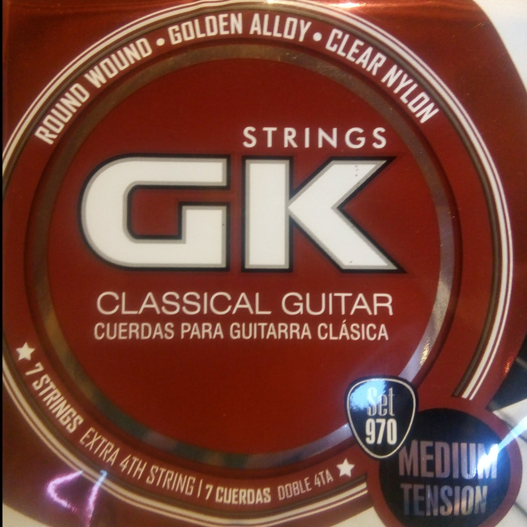 Cuerdas GK o MEDINA ARTIGAS guitarra nylon (con 4ta extra)