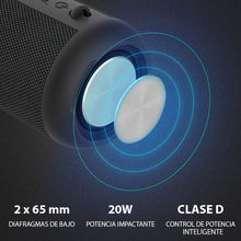 Load image into Gallery viewer, Parlante bluetooth BD18 20w 3600 mAh AUX TF IPX6
